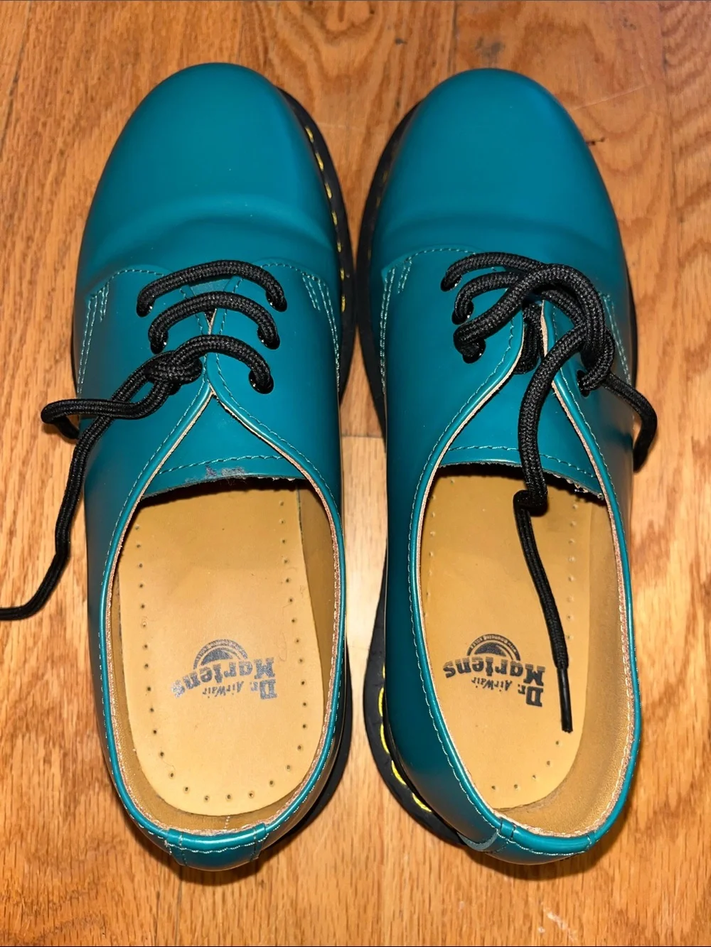 Doc Martens Teal Green 1461 Smooth Leather Oxfords